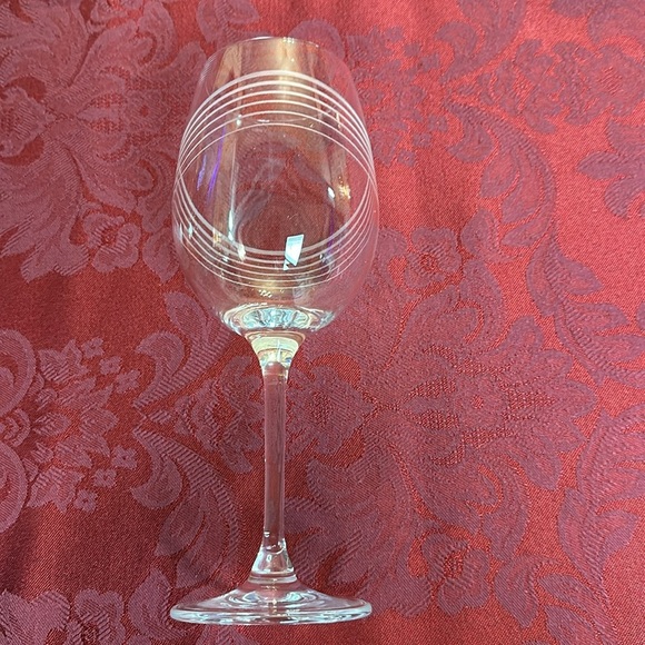 Mikasa CHEERS Etched Crystal White Wine Goblets All Different Preowned - Picture 7 of 12